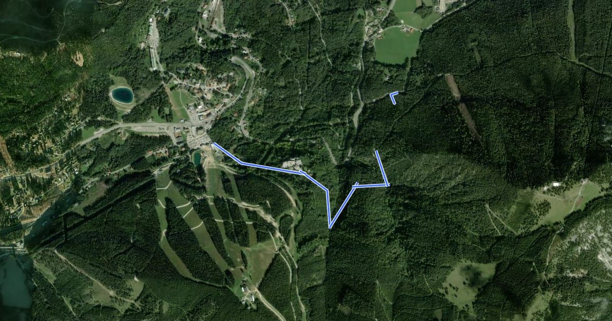 Маршрут Semmering - Greis на спутниковом снимке