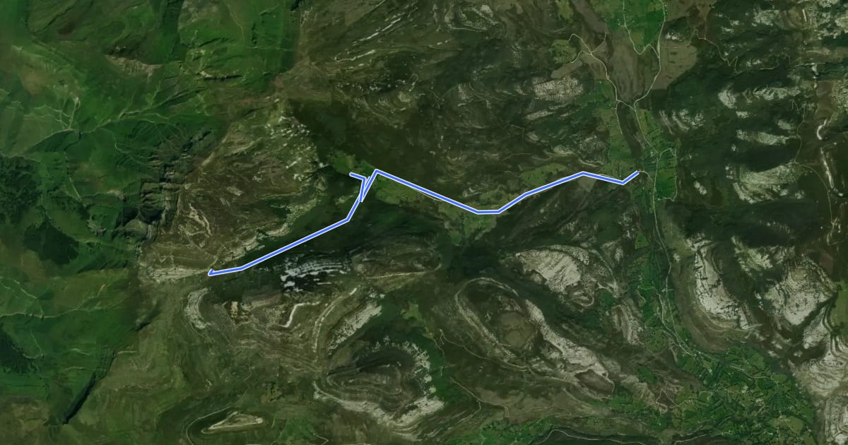 Маршрут Senda Canal del Castro Valnera на спутниковом снимке