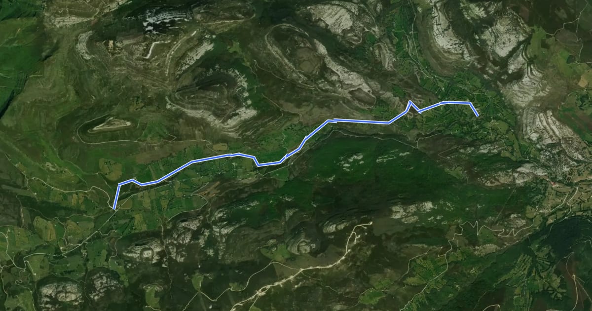 Маршрут Senda Cascada Guarguero на спутниковом снимке