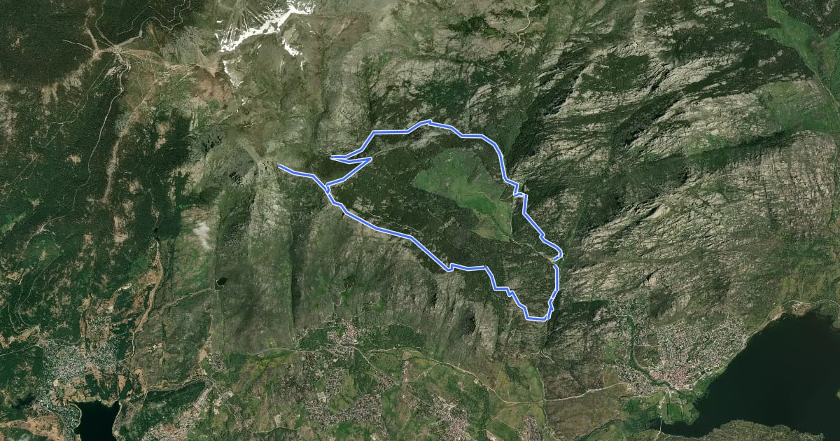 Маршрут Senda circular Sierra de los Porrones - Arroyo Manzanares на спутниковом снимке