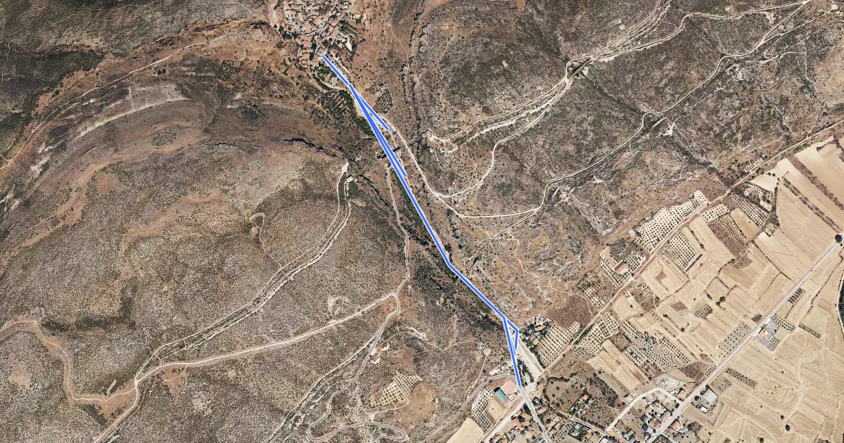 Маршрут Senda del Barranco на спутниковом снимке