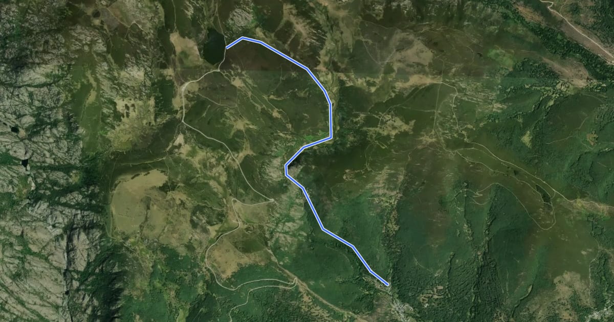 Маршрут Senda del Cañón del Río Forcadura на спутниковом снимке