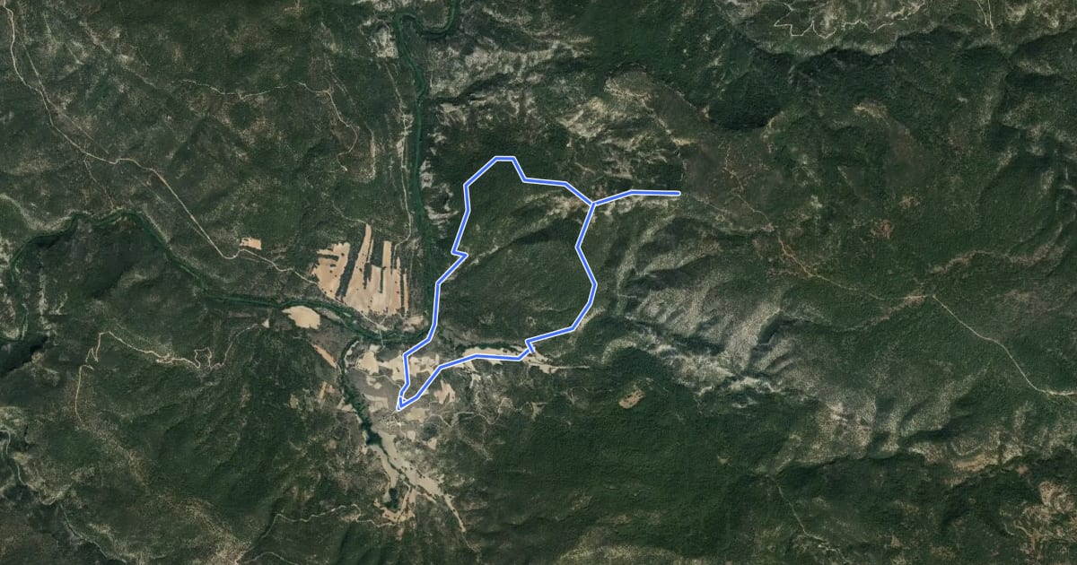 Маршрут Senda del Castillo (Valtablado del Río) на спутниковом снимке