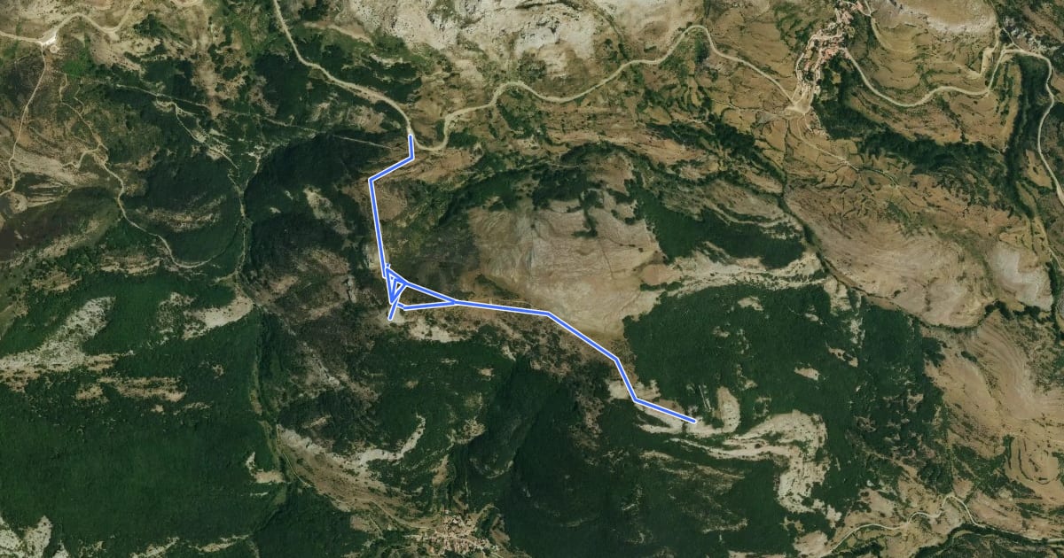 Маршрут Senda del Gigante del Valle Estrecho на спутниковом снимке
