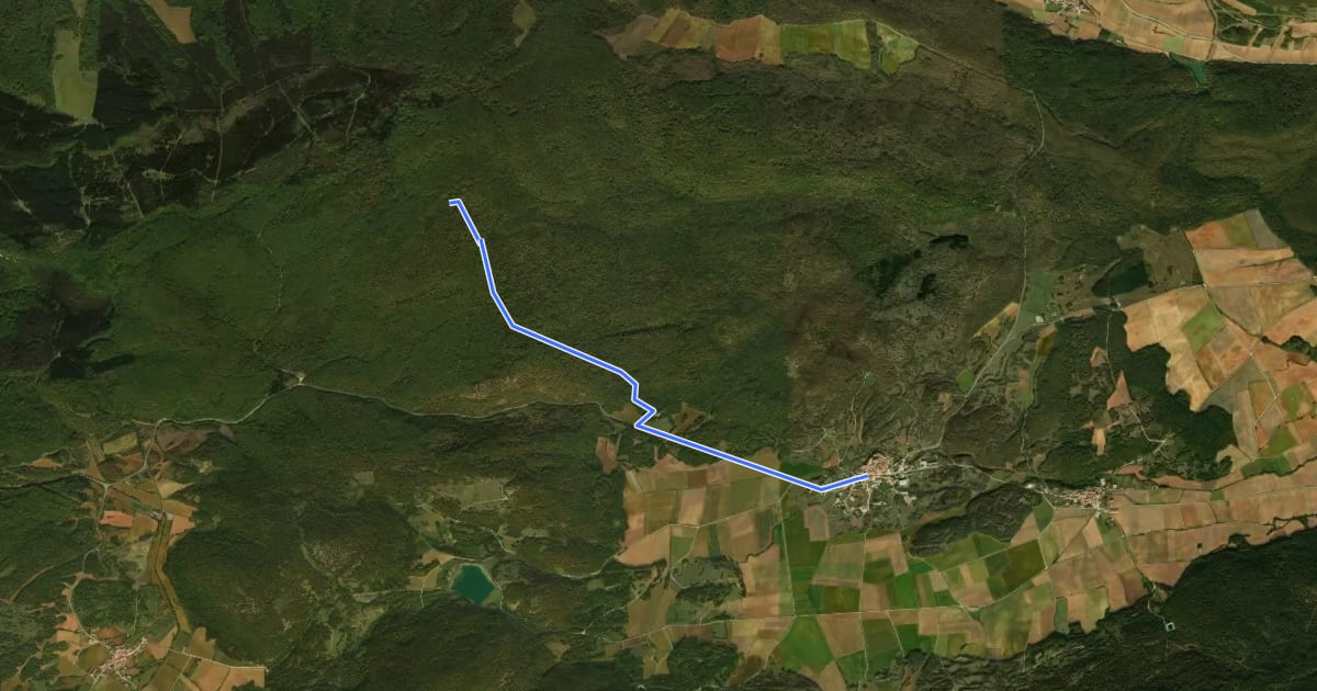 Маршрут Senda del monte Jaunden на спутниковом снимке