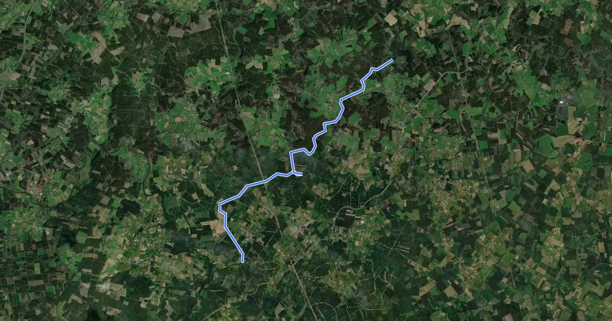Маршрут Senda Fluvial da Tarroeira на спутниковом снимке