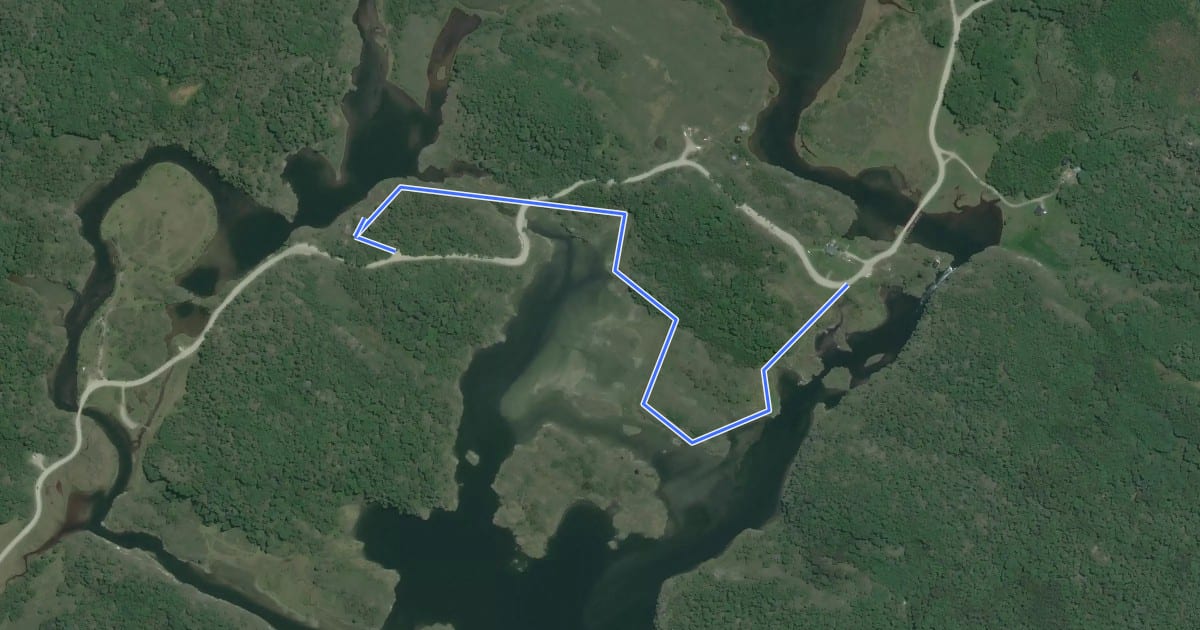 Маршрут Senda Laguna Verde на спутниковом снимке
