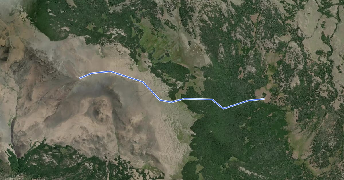 Маршрут Senda Loma del Pliegue Tumbado на спутниковом снимке