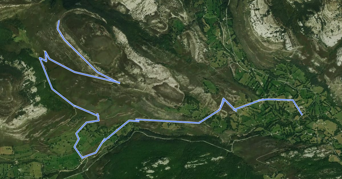 Маршрут Senda Valle del Curro на спутниковом снимке