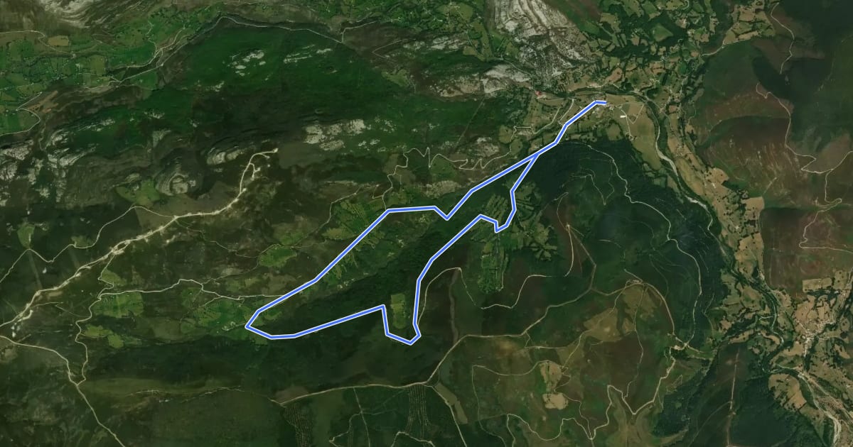 Маршрут Senda Valle del Rio Seco на спутниковом снимке