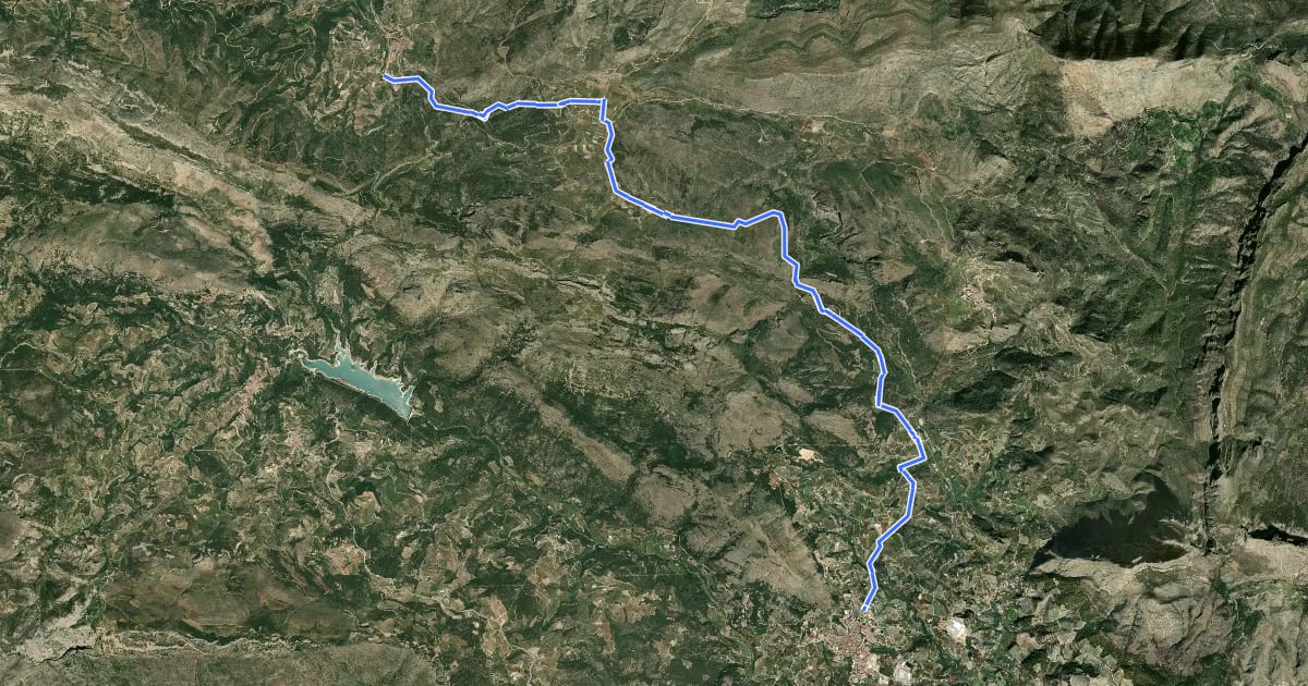 Маршрут Senda Vella de Callosa d'en Sarrià на спутниковом снимке