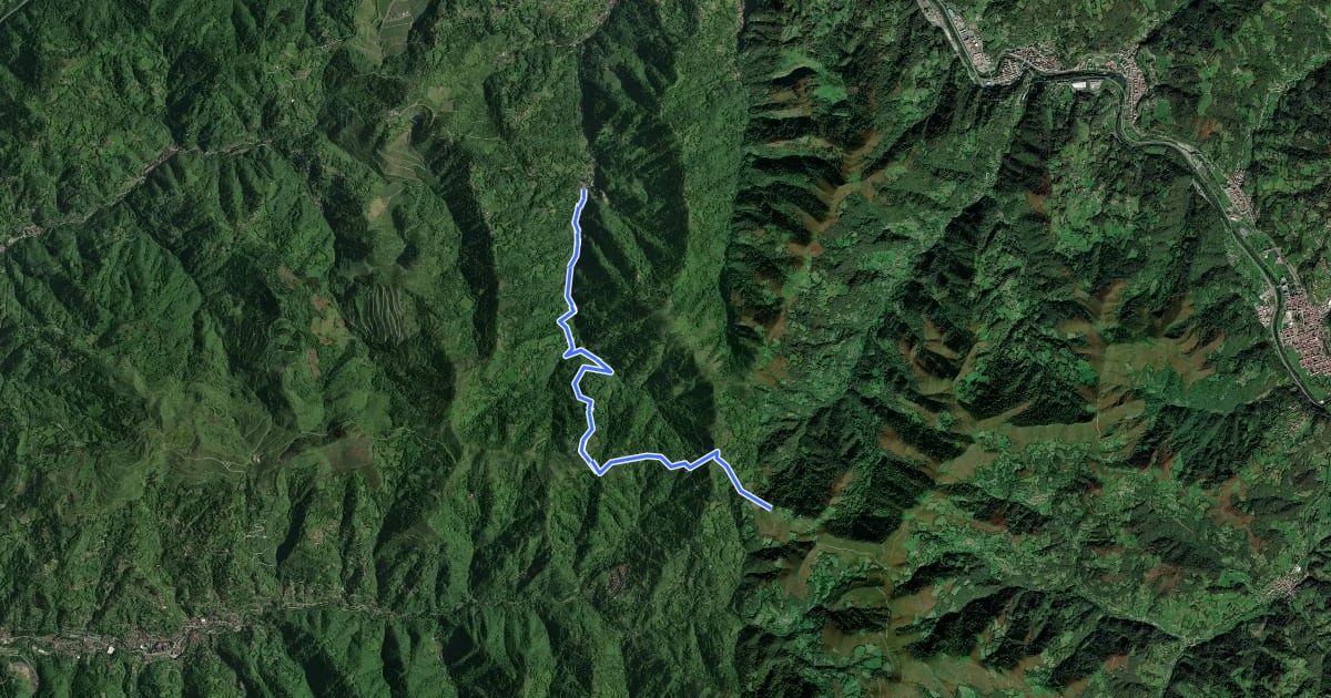 Маршрут Senda Verde Ruta de los Molinos (La Nueva - Colladiella) на спутниковом снимке