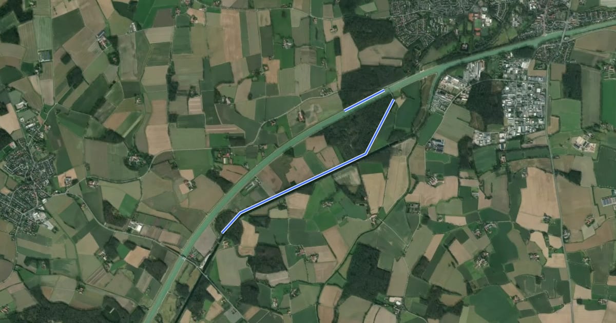 Маршрут Senden Rundweg A6 на спутниковом снимке