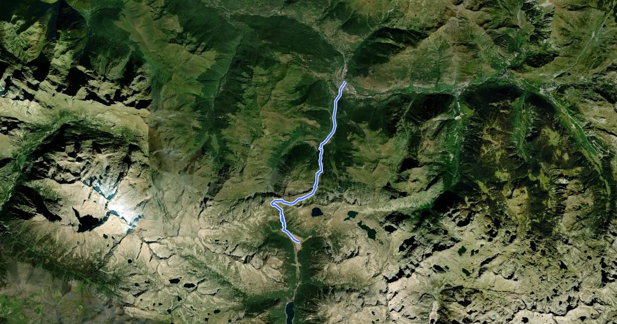 Маршрут Sender circular de la Val d'Aran. Variant Espitau de Vielha - Vielha на спутниковом снимке