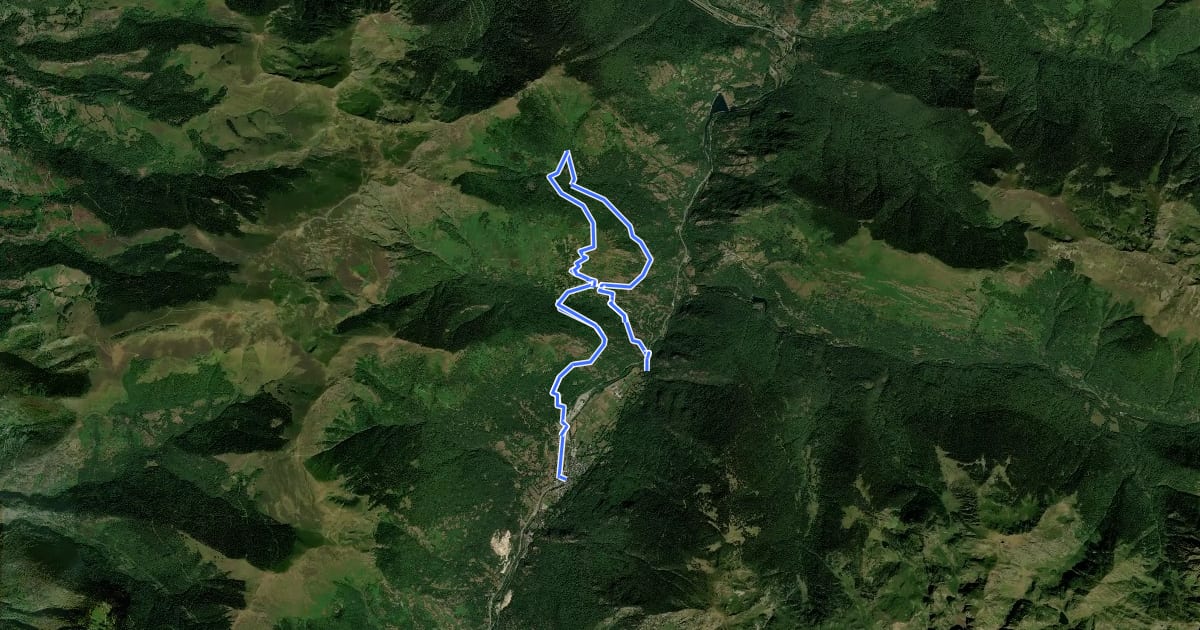 Маршрут Sender circular de la Val d'Aran. Variant Les - Pont dera Lana на спутниковом снимке