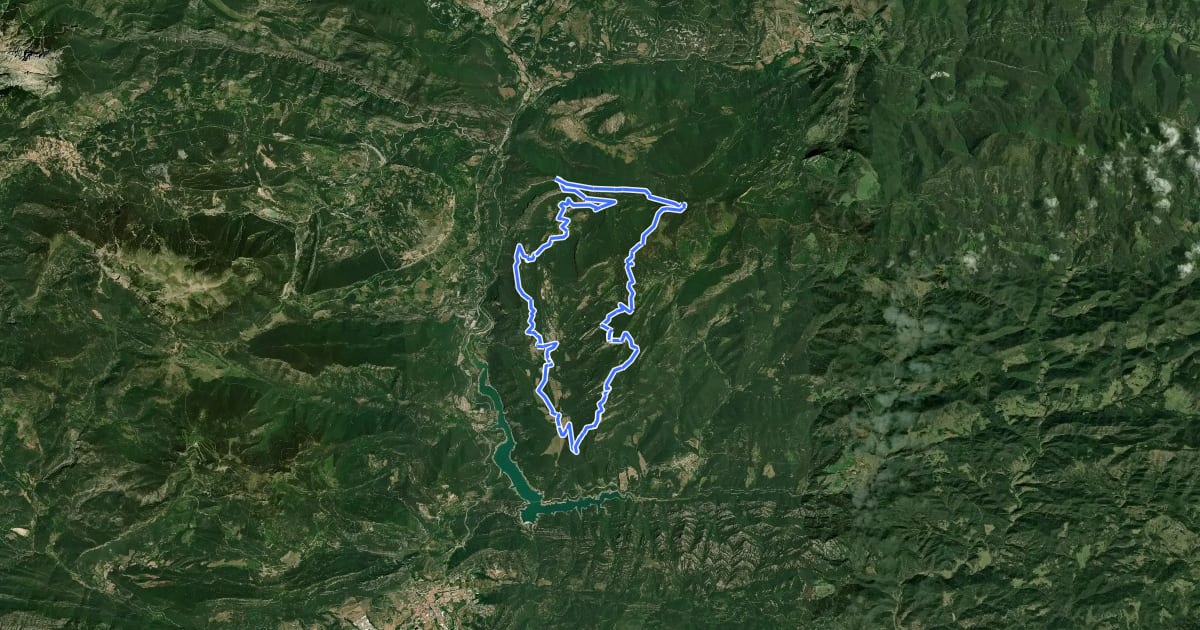 Маршрут Sender de la Nou de Berguedà на спутниковом снимке