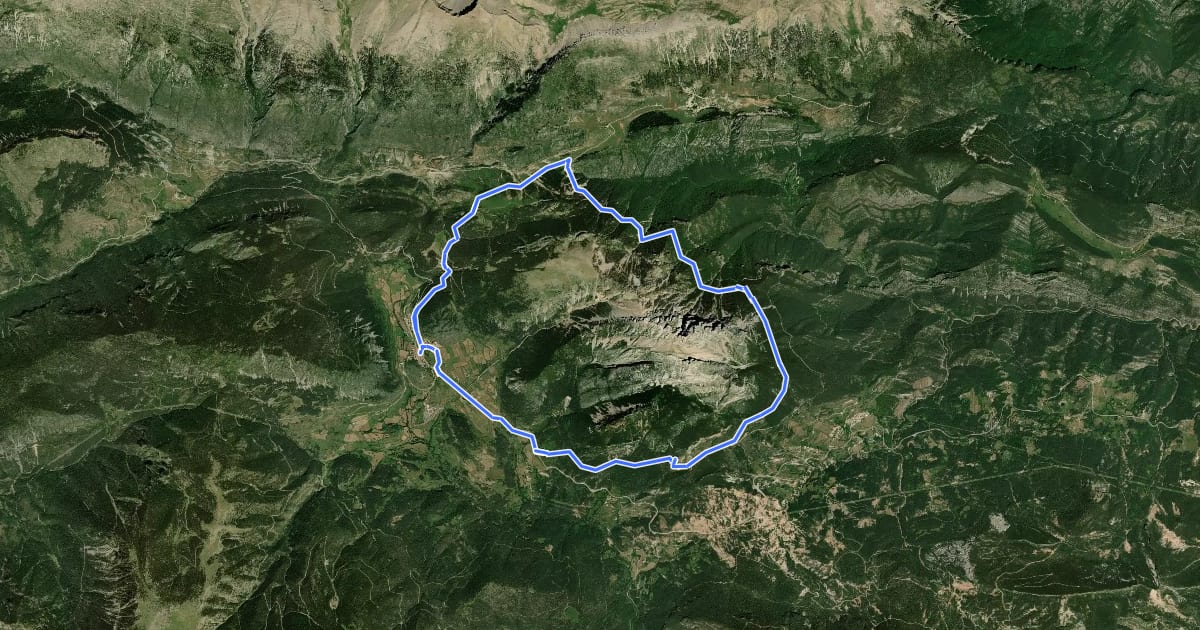 Маршрут Sender del Pedraforca 360 на спутниковом снимке