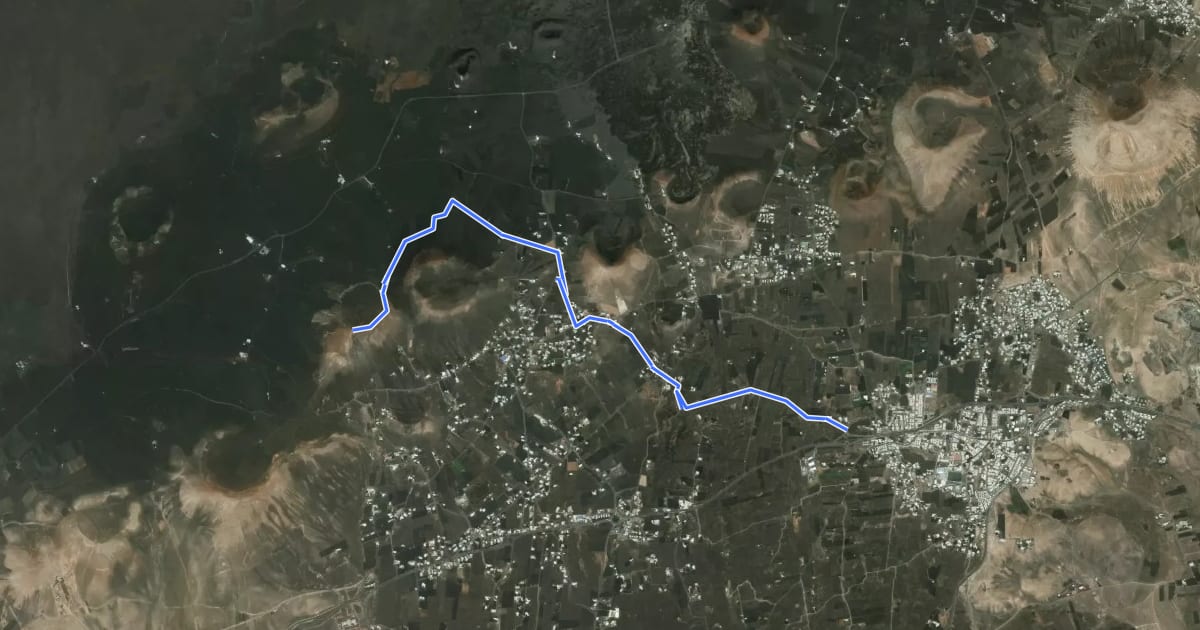 Маршрут Sendero 4 на спутниковом снимке