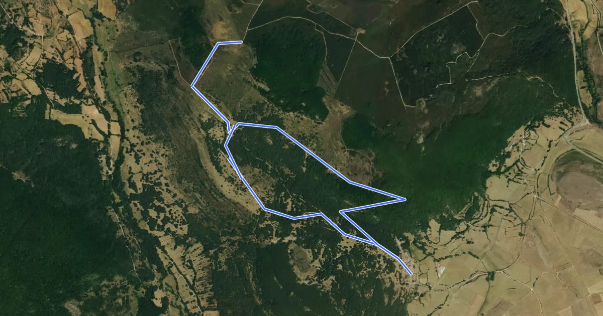 Маршрут Sendero a la Peña Siete Cruces на спутниковом снимке