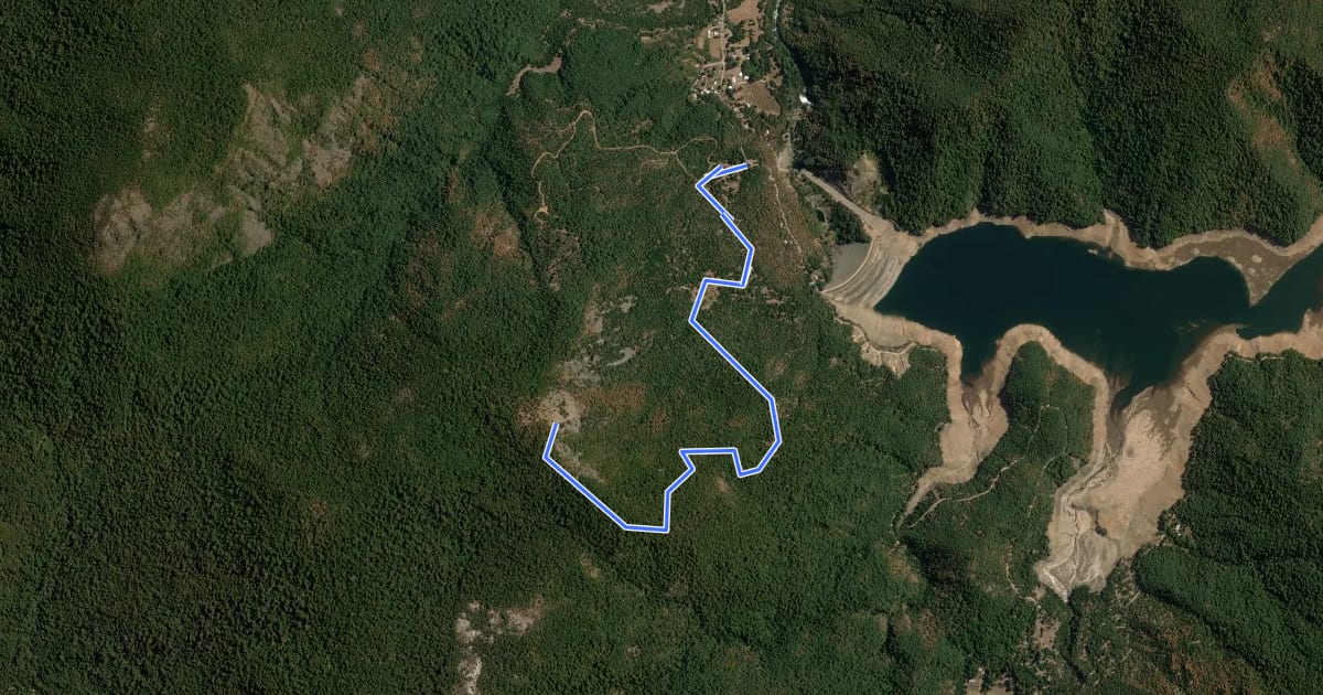 Маршрут Sendero a Mirador Los Riscos на спутниковом снимке