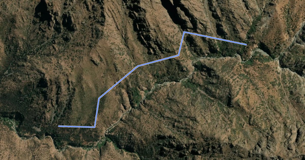 Маршрут Sendero Agua de Maqui (2153 m) на спутниковом снимке