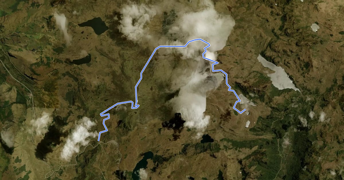 Маршрут Sendero Agua y Vida на спутниковом снимке