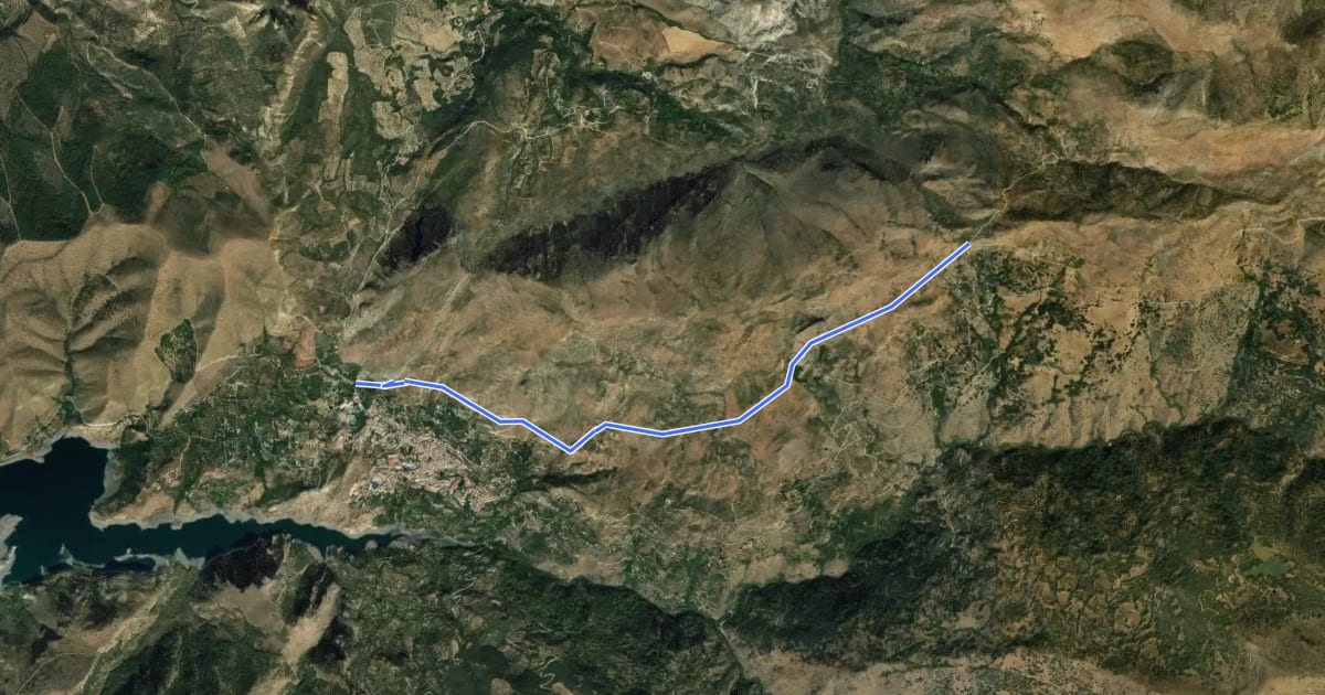 Маршрут Sendero al Collado de la Gitana на спутниковом снимке