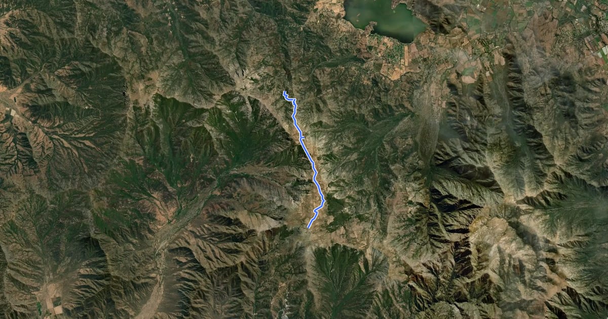 Маршрут Sendero Altos de Cantillana на спутниковом снимке
