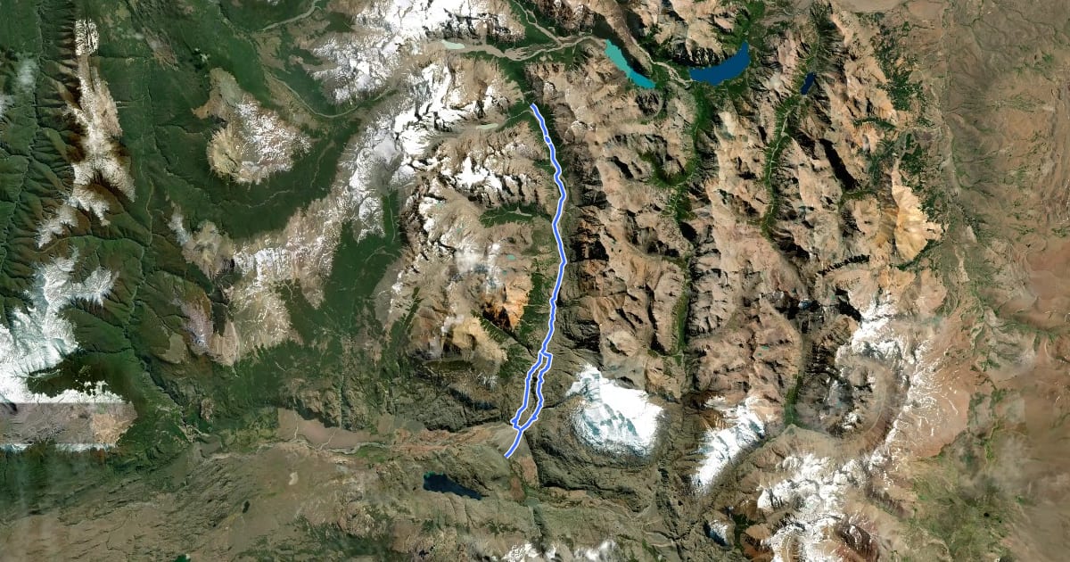 Маршрут Sendero Avilés на спутниковом снимке