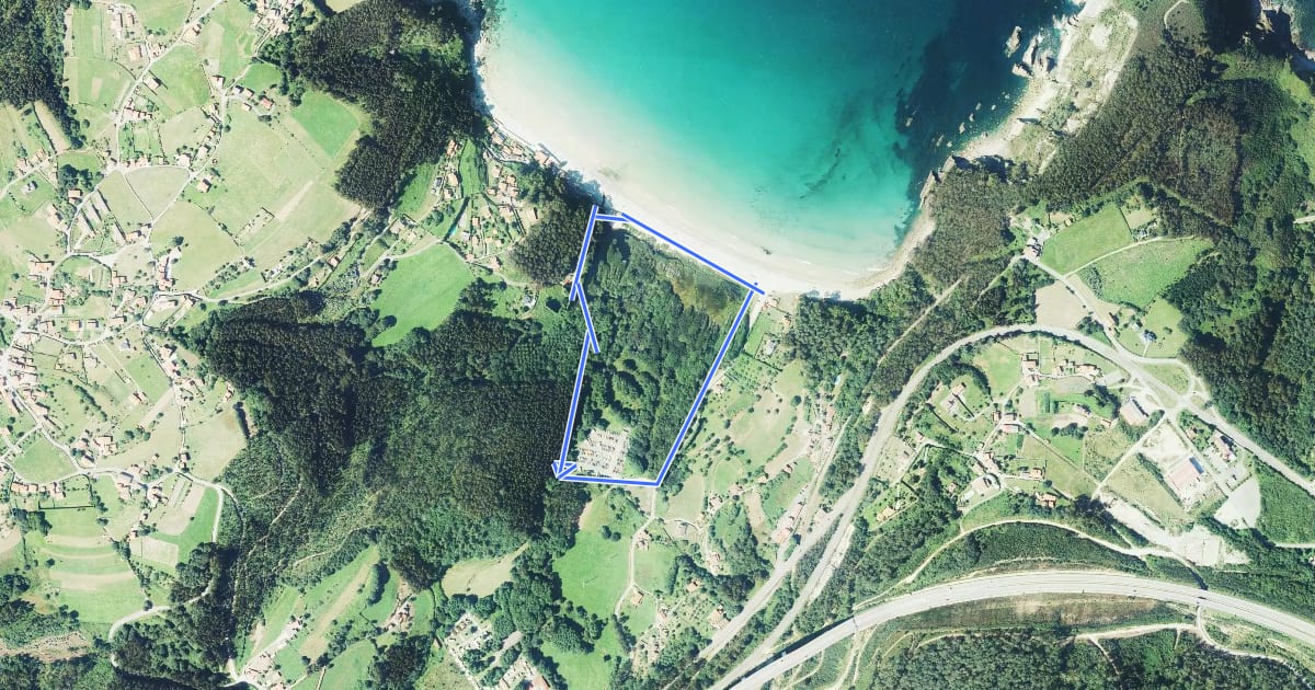 Маршрут Sendero Azul на спутниковом снимке