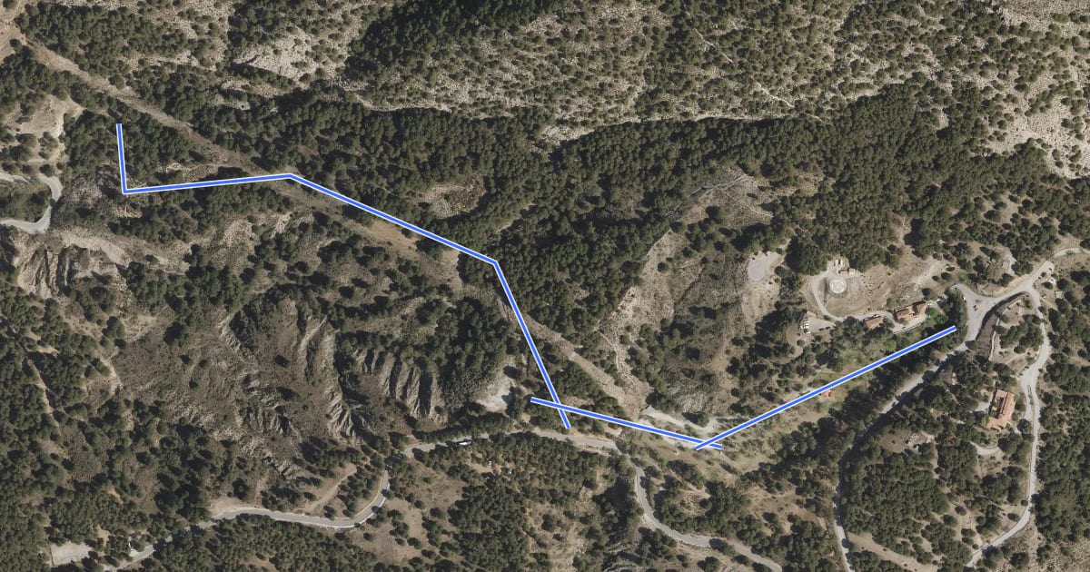 Маршрут Sendero Barranco de Víznar на спутниковом снимке