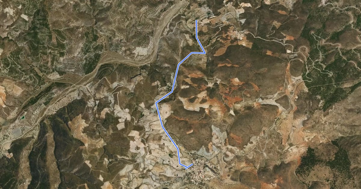 Маршрут Sendero Cabrahigo на спутниковом снимке