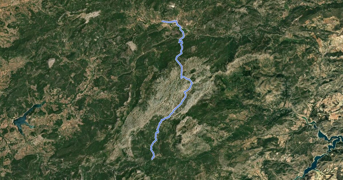 Маршрут Sendero Calar del Mundo на спутниковом снимке