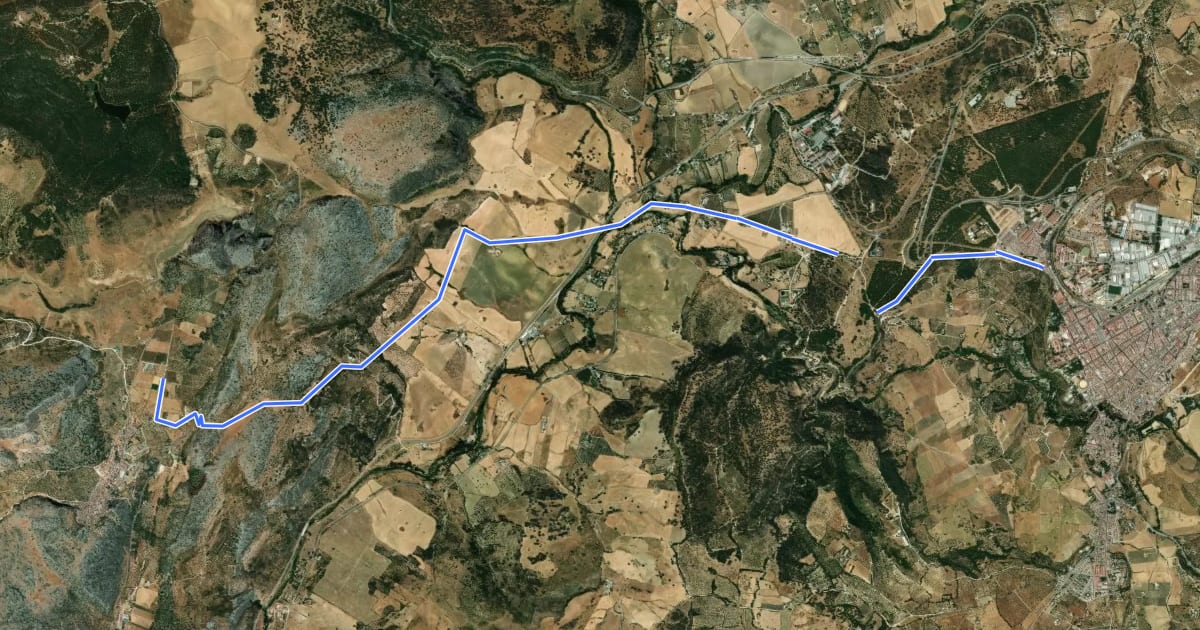 Маршрут Sendero Camino Viejo de Ronda на спутниковом снимке