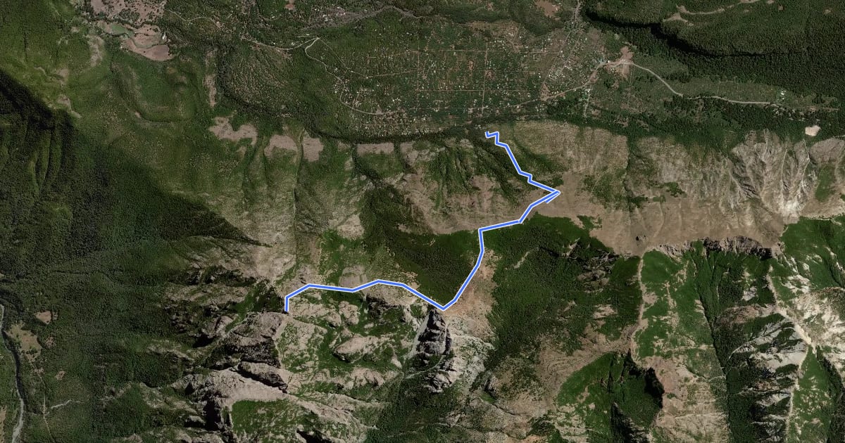Маршрут Sendero Cerro Las Bravas на спутниковом снимке