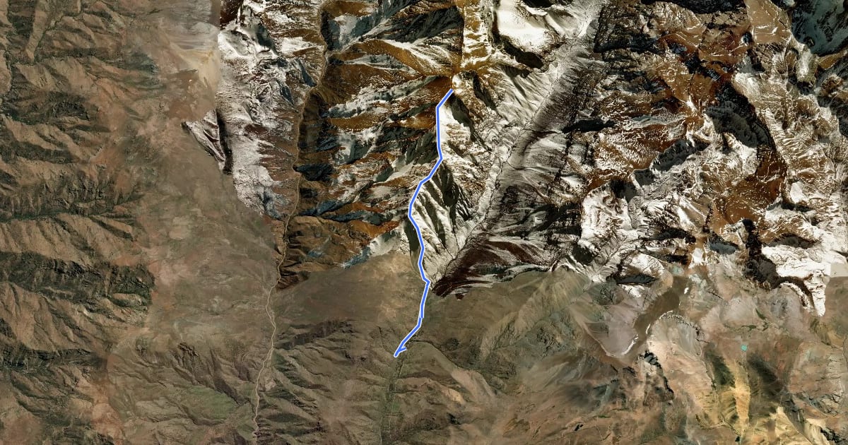 Маршрут Sendero Cerro Manchón на спутниковом снимке