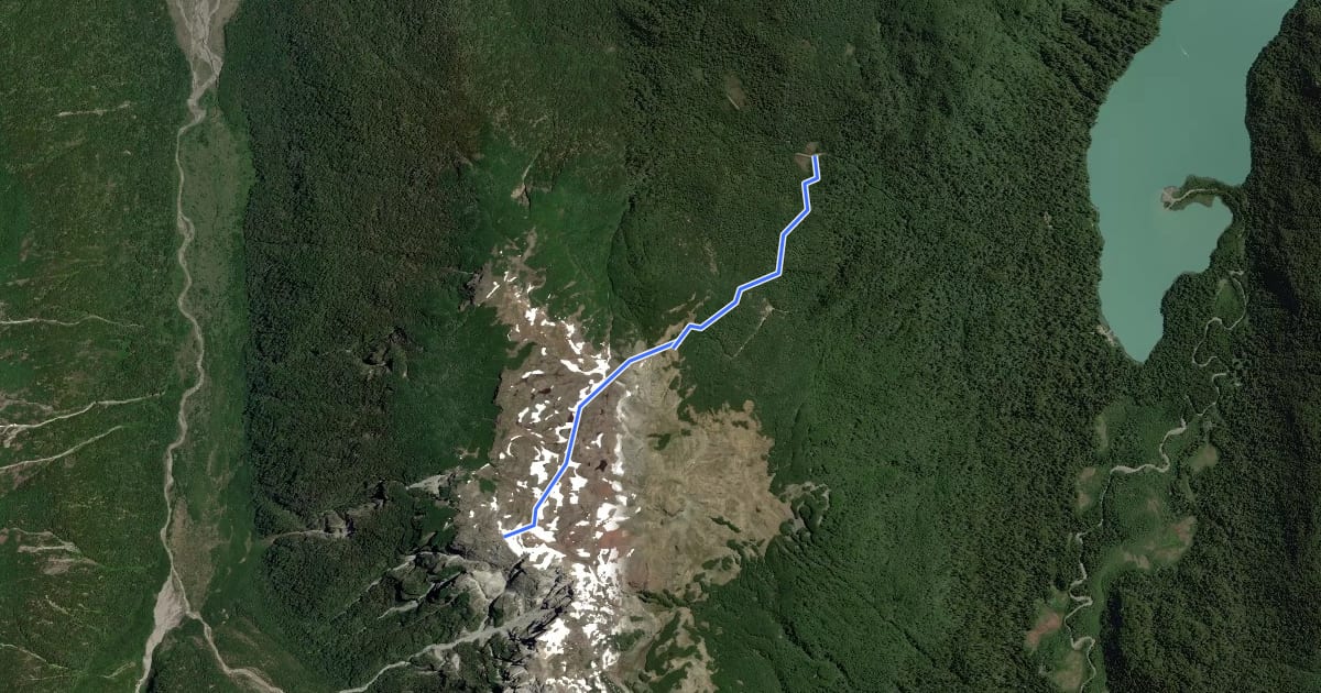 Маршрут Sendero Cerro Riggi на спутниковом снимке