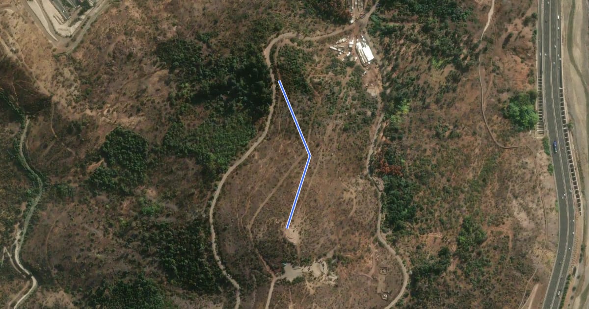 Маршрут Sendero Ciclista El Zorzal на спутниковом снимке