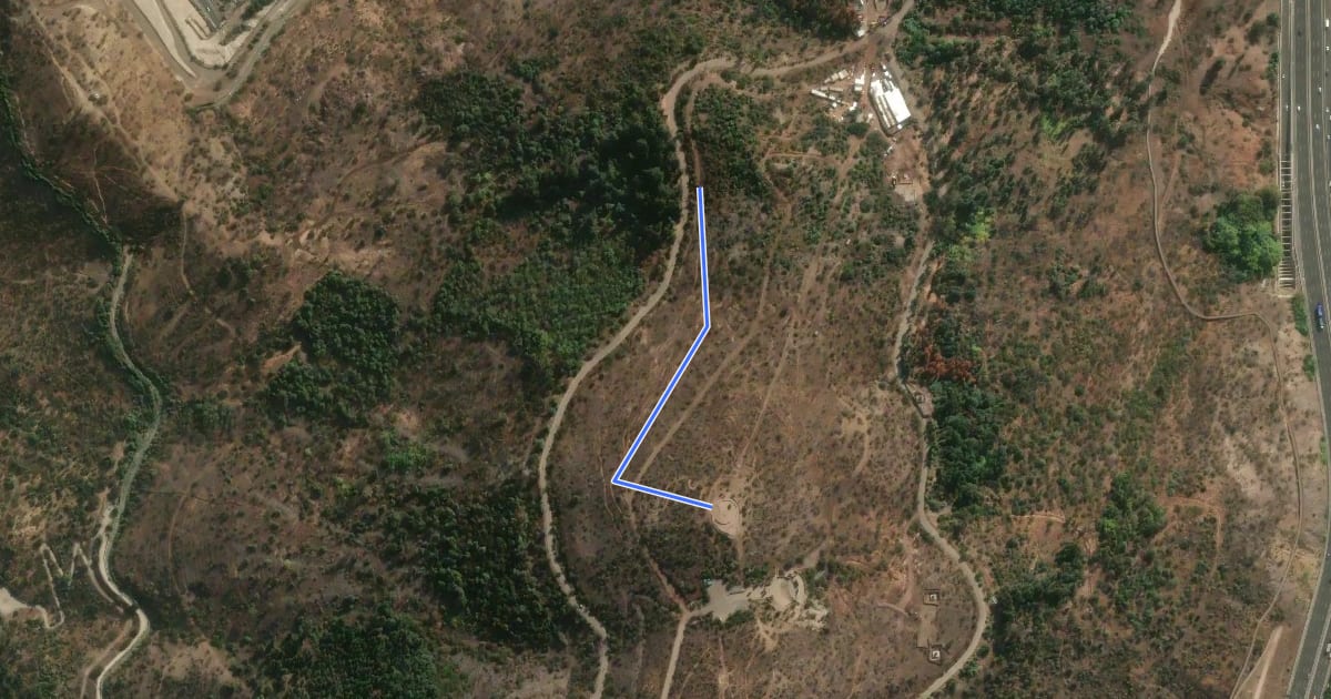 Маршрут Sendero Ciclista La S на спутниковом снимке