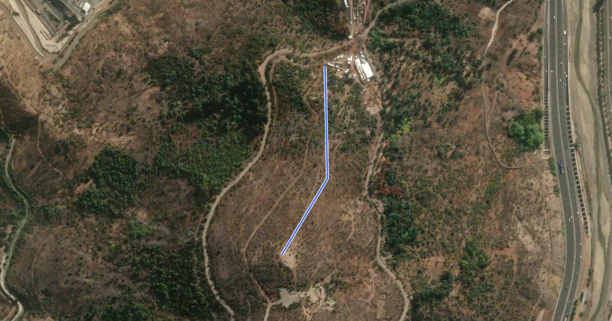 Маршрут Sendero Ciclista Pa’ arriba на спутниковом снимке