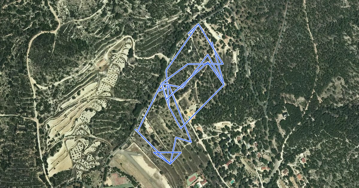 Маршрут Sendero Ciclista Xoret de Catí на спутниковом снимке