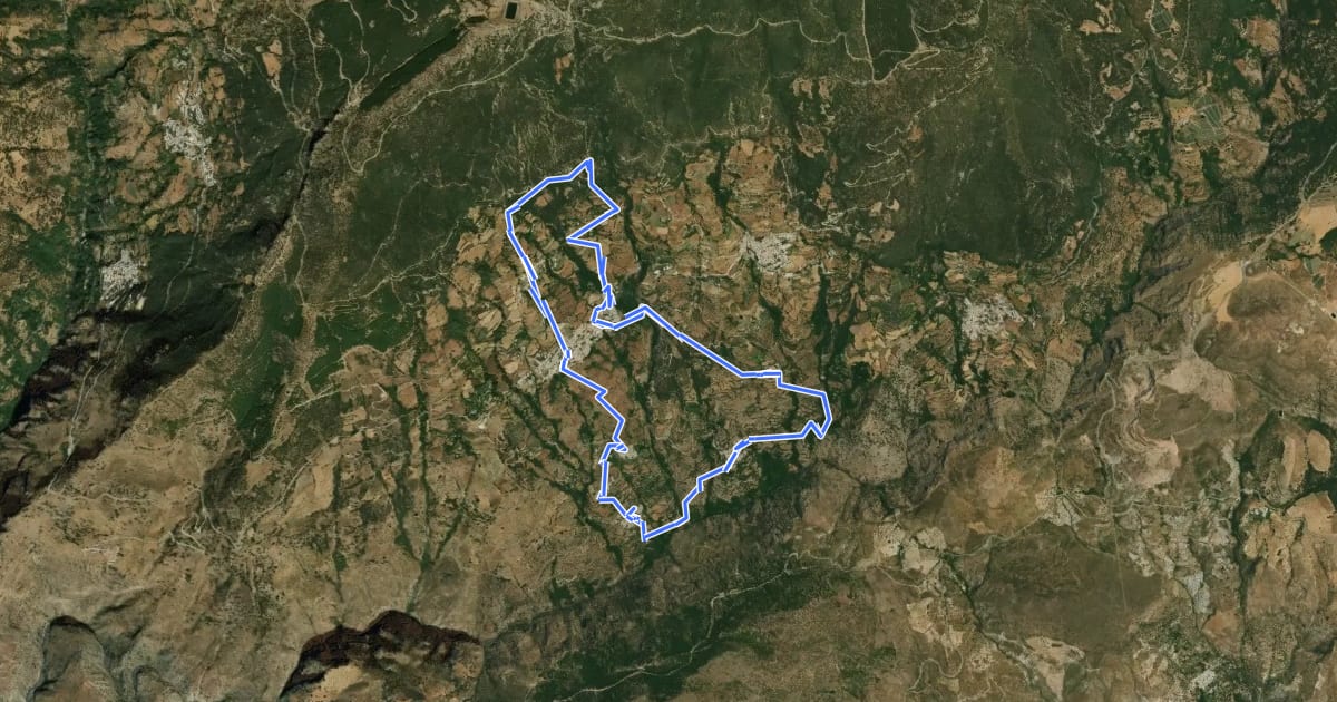 Маршрут Sendero Circular de La Tahá на спутниковом снимке