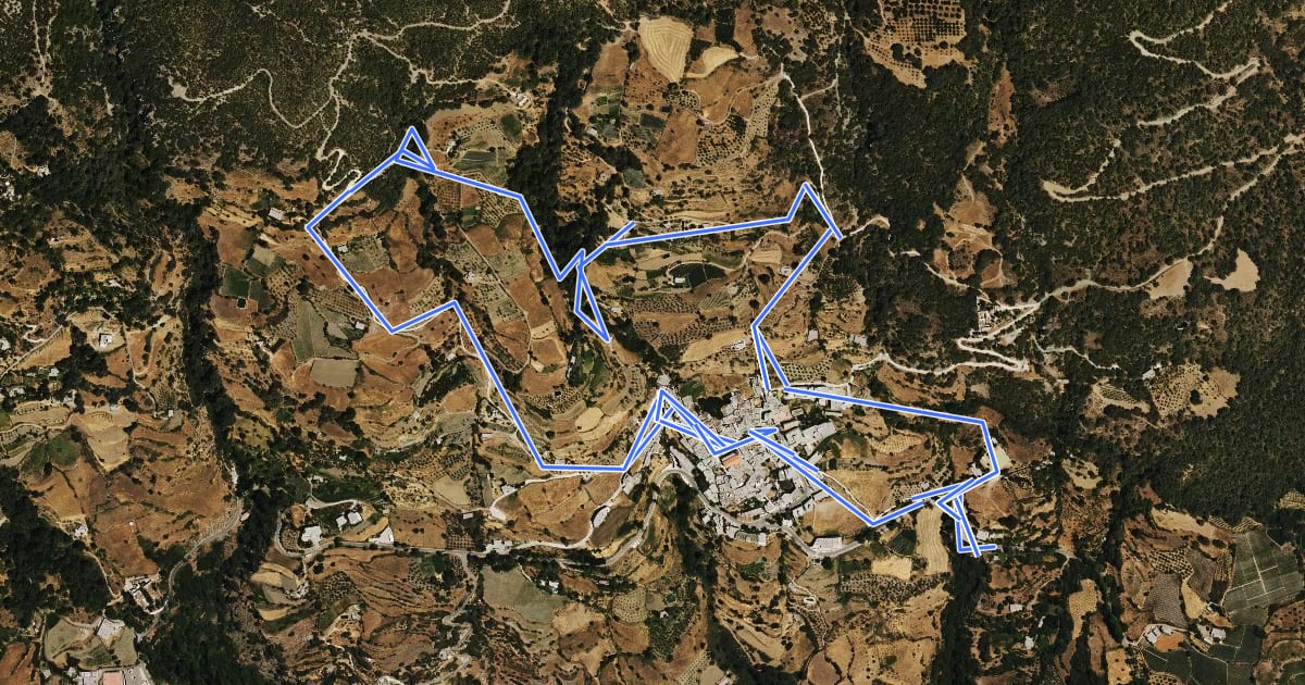 Маршрут Sendero circular de Pórtugos на спутниковом снимке