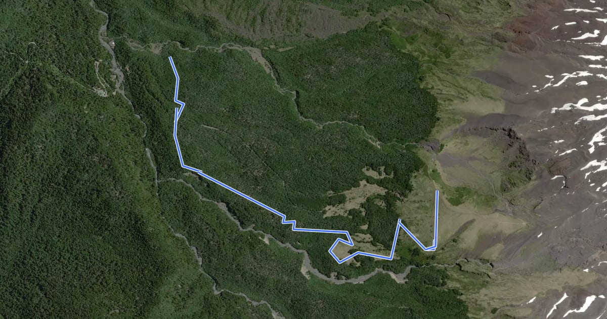 Маршрут Sendero Coihue на спутниковом снимке