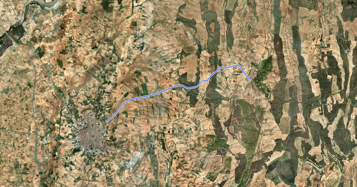 Маршрут Sendero Cueva del Panzo на спутниковом снимке