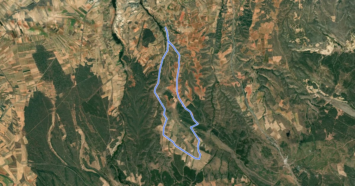 Маршрут Sendero de Aguacae на спутниковом снимке