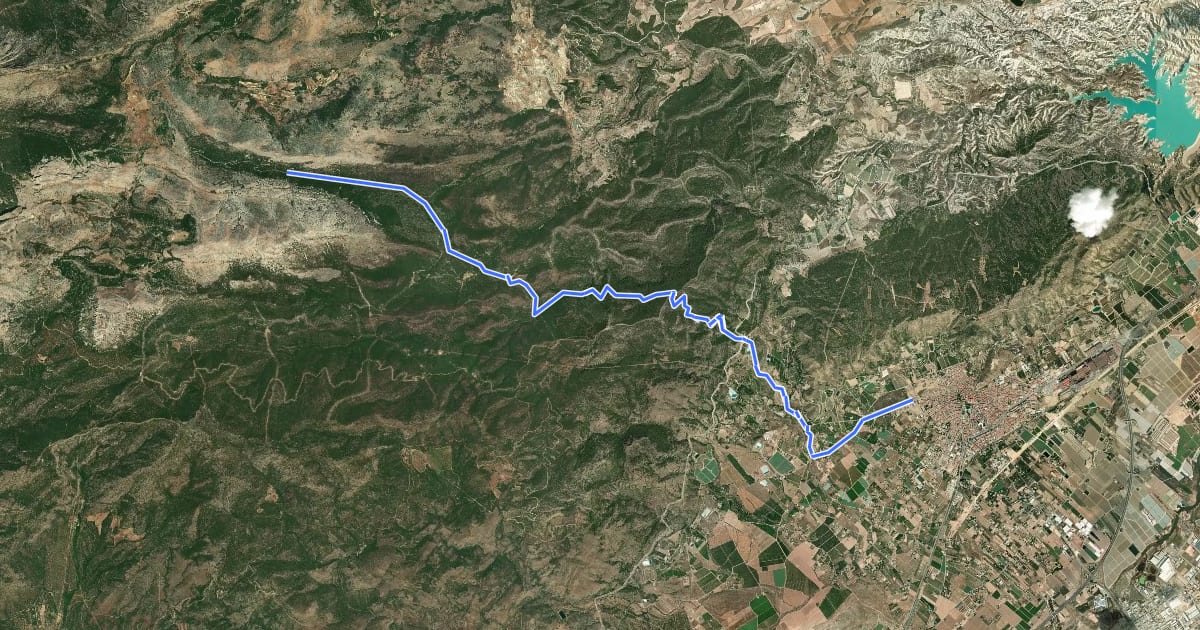 Маршрут Sendero de Baldomero Brugarolas на спутниковом снимке