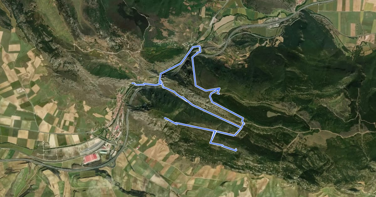 Маршрут Sendero de Barbalantes на спутниковом снимке
