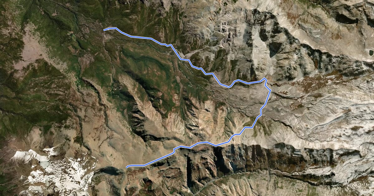 Маршрут Sendero de Chile: Tramo Radal Siete Tazas на спутниковом снимке