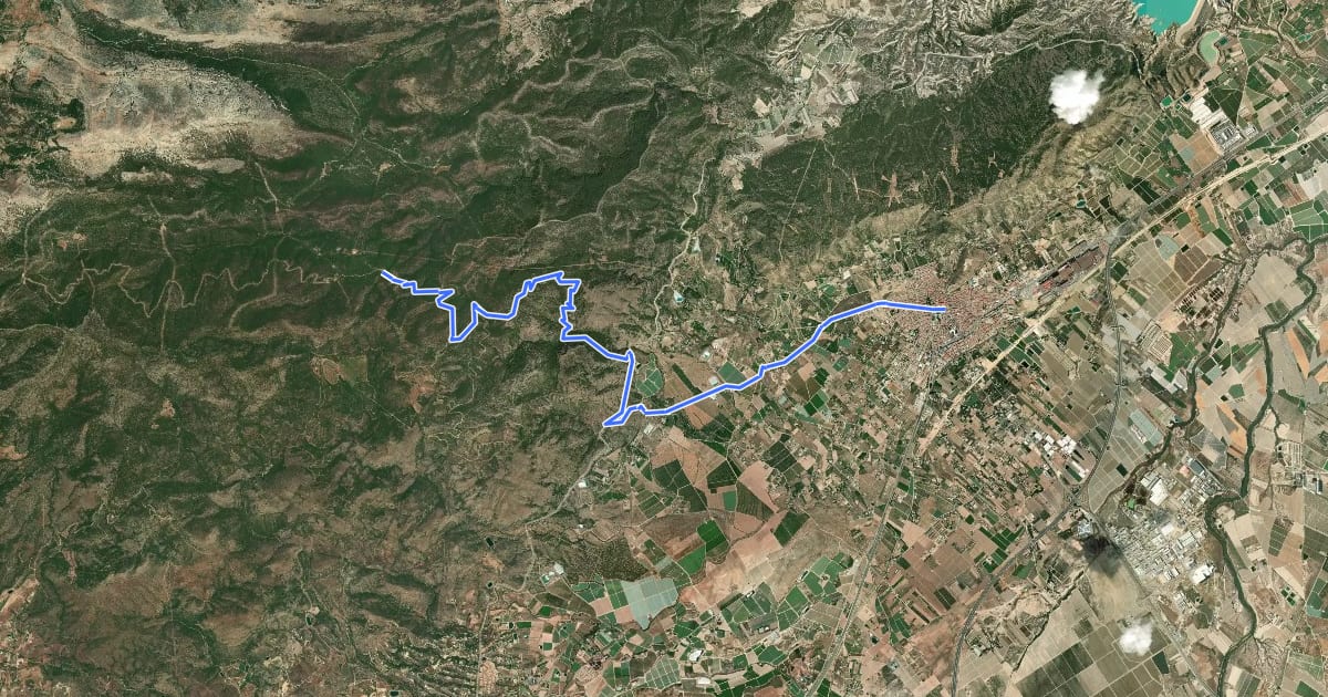 Маршрут Sendero de Fuente Alta на спутниковом снимке